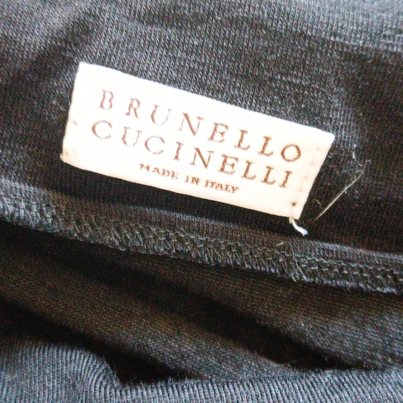 BRUNELLO CUCINELLI Black Stretch Wool Asymmetric Drapey Dress 10 - Picture 5 of 7